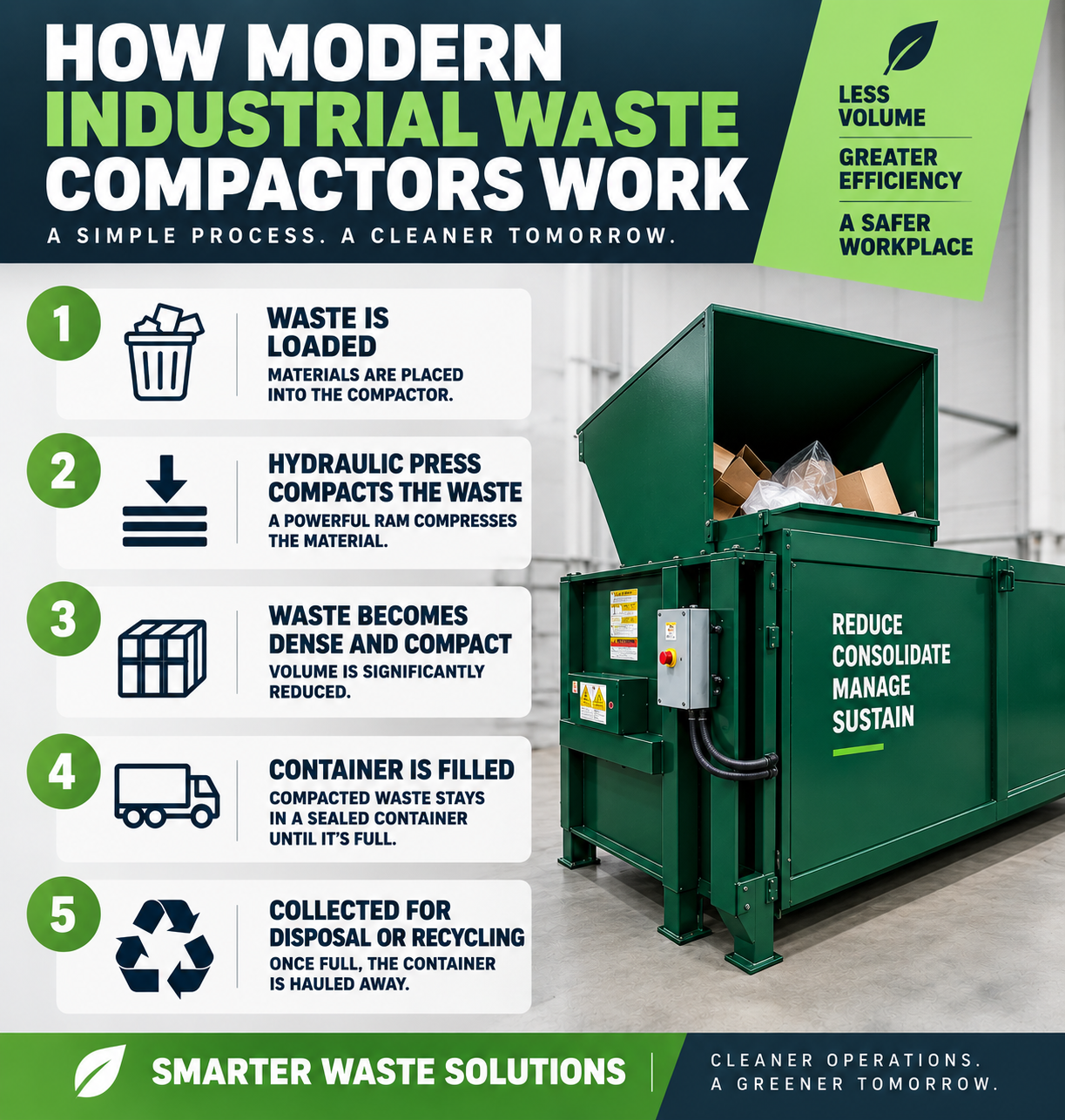 How Modern Industrial Waste Compactors Work